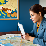 Tour Guide Planning**

"A professional tour guide, fully clothed in modest attire, sitting at a desk covered with maps, brochures, and a notebook. They are thoughtfully planning a tour route. Background shows a bright, organized office space. Safe for work, appropriate content, perfect anatomy, natural proportions, professional setting."

**