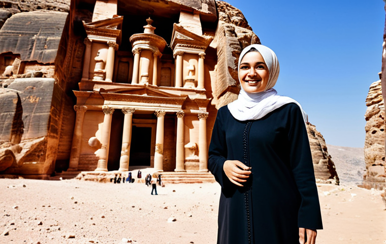 여행안내사 시험 기출문제 분석 - **

"A professional female tour guide wearing modest, traditional Arabic clothing, like an abaya wit...